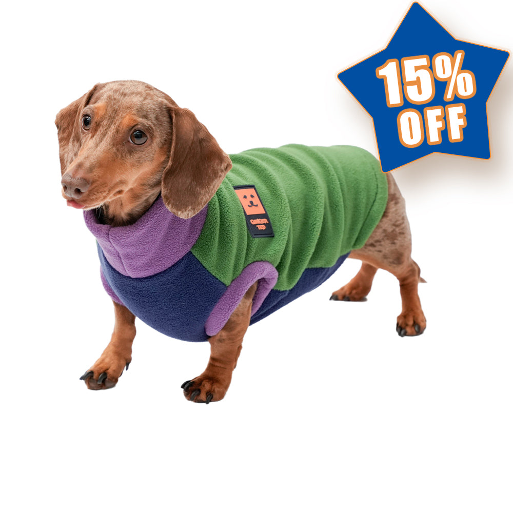 Cosy Fleece Dachshund Multi-Coloured Jumper (Limited Edition)