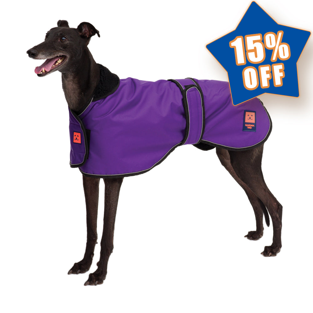 Waterproof Shower Greyhound Dog Coat with Warm Lining