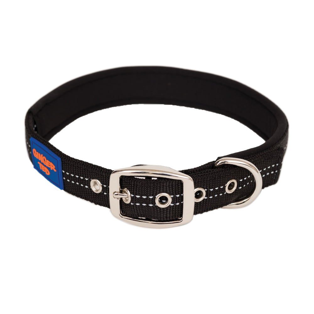 Reflective Comfort Nylon Padded Adjustable Dog Collar